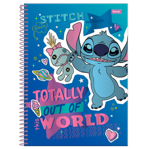 Caderno Universitario 10x1 160 Fls C.D. Foroni - Stitch 16